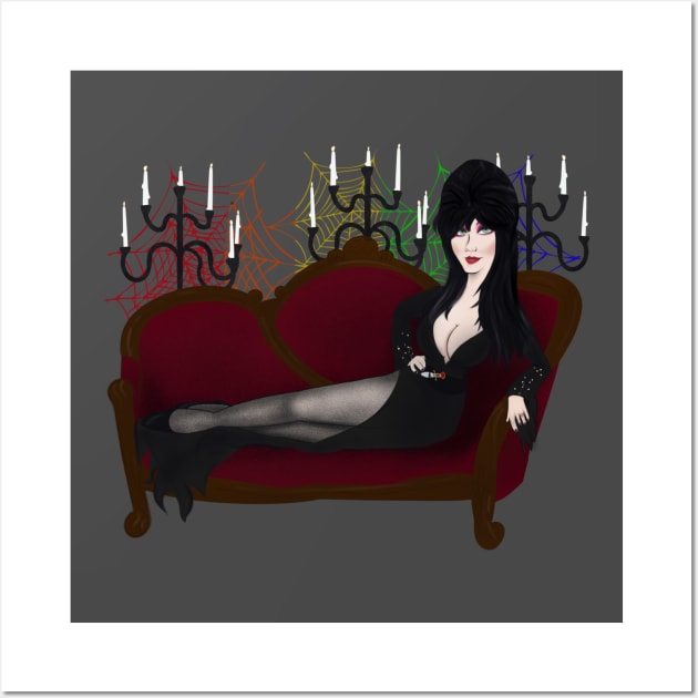 Elvira mistress of the dark. Spooky and gay! Wall Art by AmyNewBlue